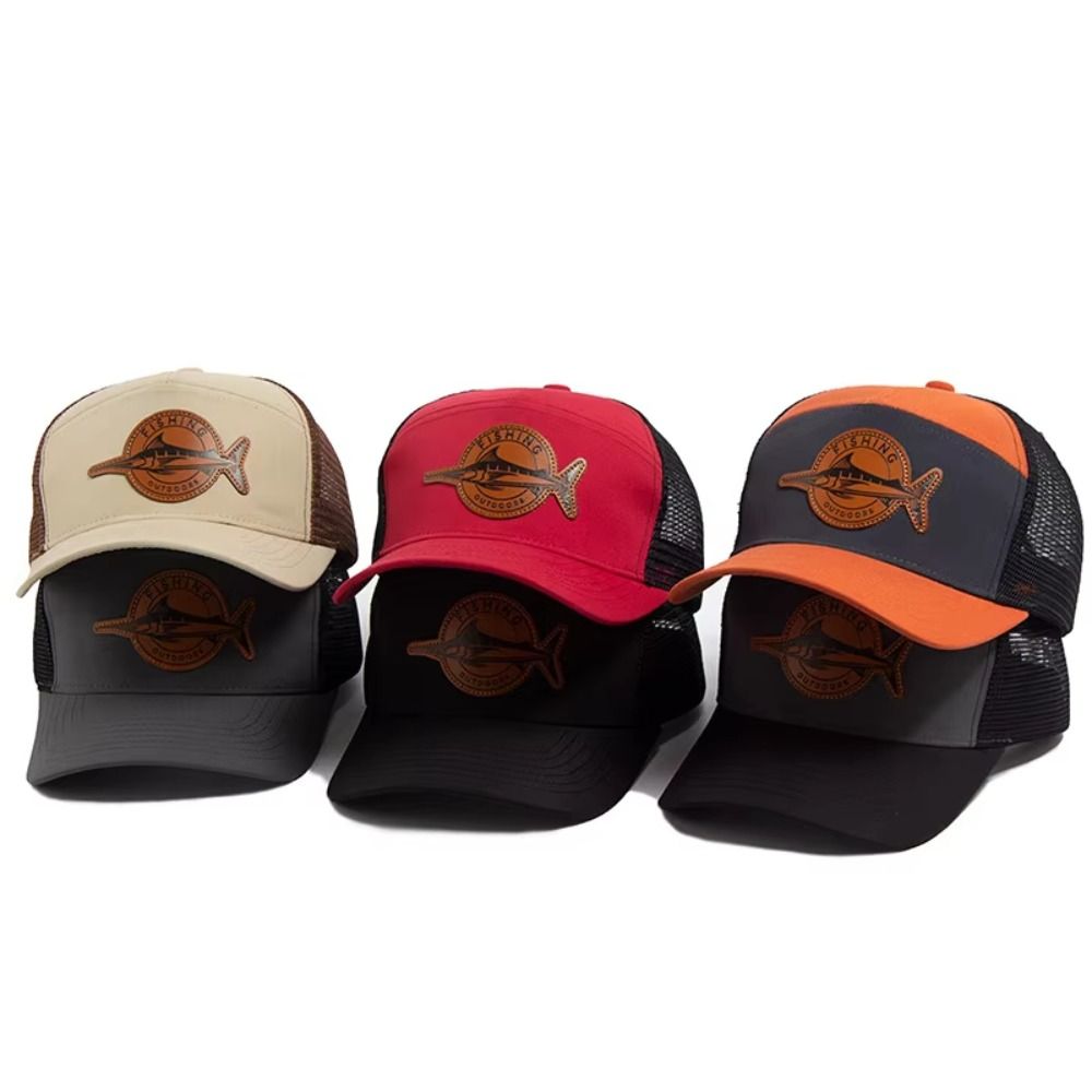 Trucker Cap Mesh - Fashion Shark Pattern Fishing Cap Adjustable
