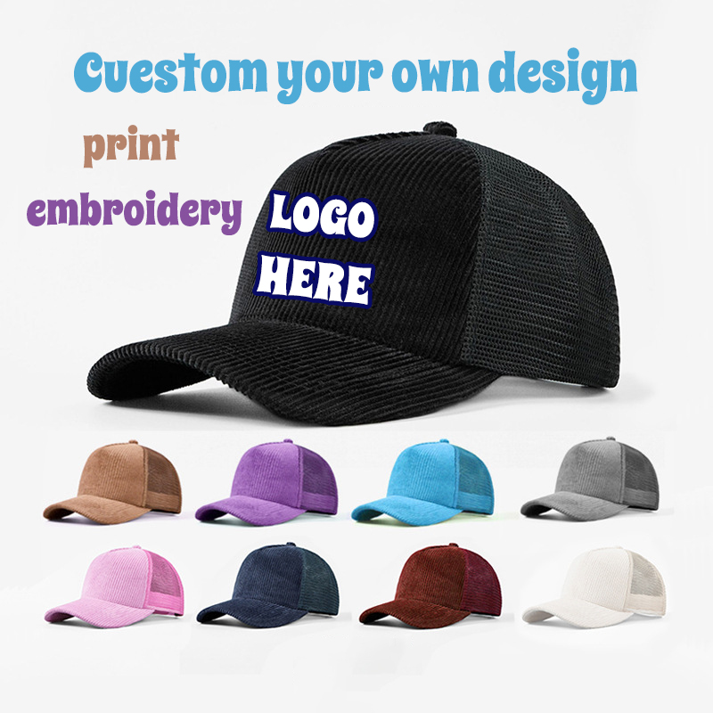 Corduroy Mesh Sport Cap Custom - Corduroy Cap 5 Panel incelemesi ve fiyatı