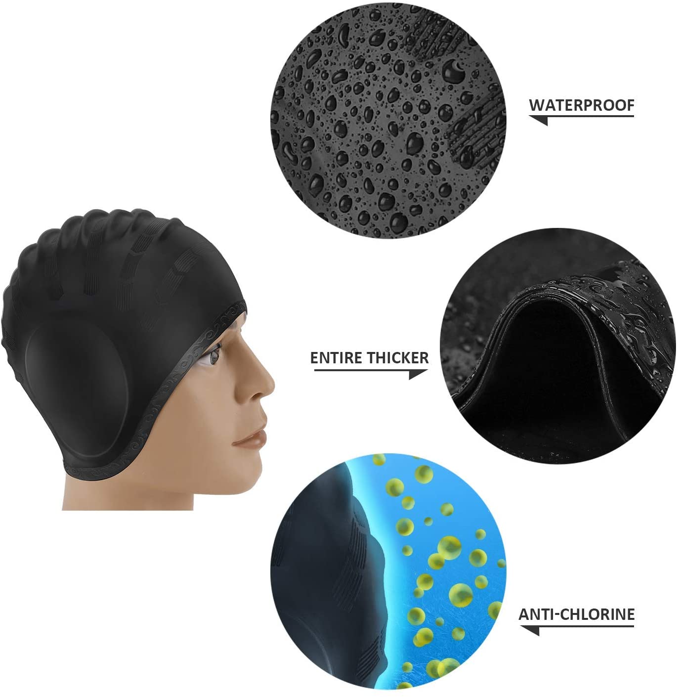 Adults Swimming Caps Men Women - Swim Hat Silicone incelemesi ve fiyatı
