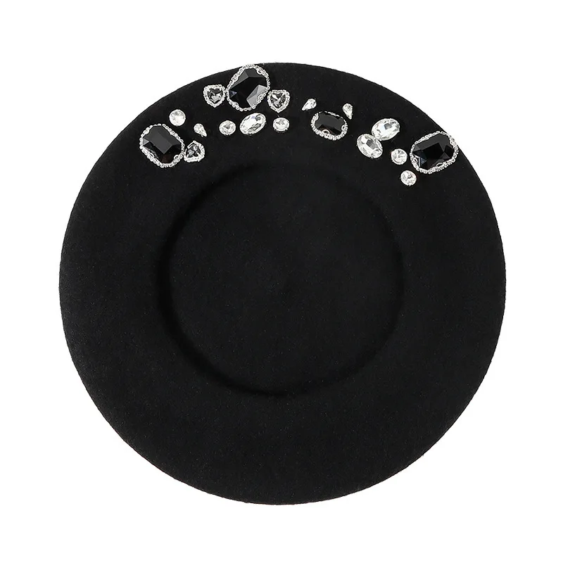 Stunning Rhinestone Wool Beret - Beret French Wool incelemesi ve fiyatı