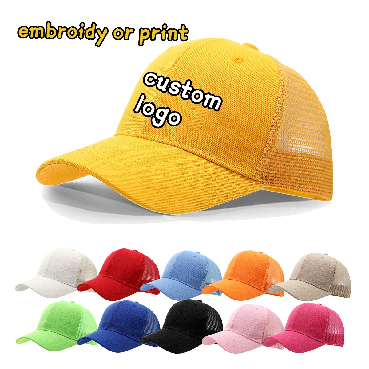 Custom Logo Cap Embroidery Pri - Trucker Cap Mesh incelemesi ve fiyatı