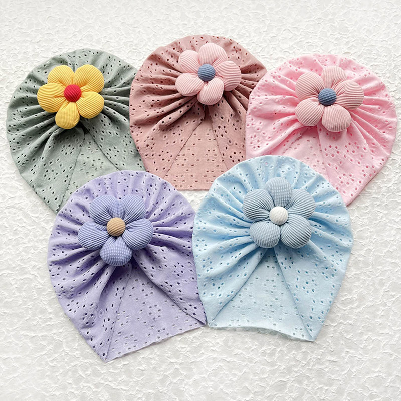3D Flower Baby Turban Cap Summ - Dad Hat Cotton incelemesi ve fiyatı