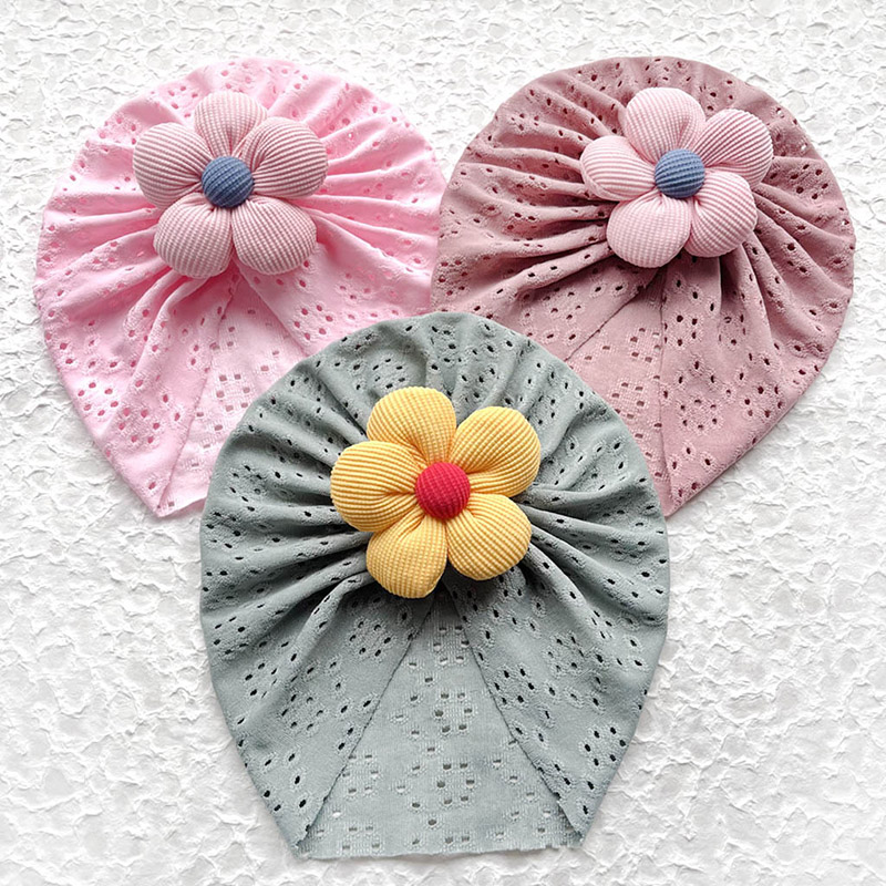 3D Flower Baby Turban Cap Summ - Dad Hat Cotton incelemesi ve fiyatı