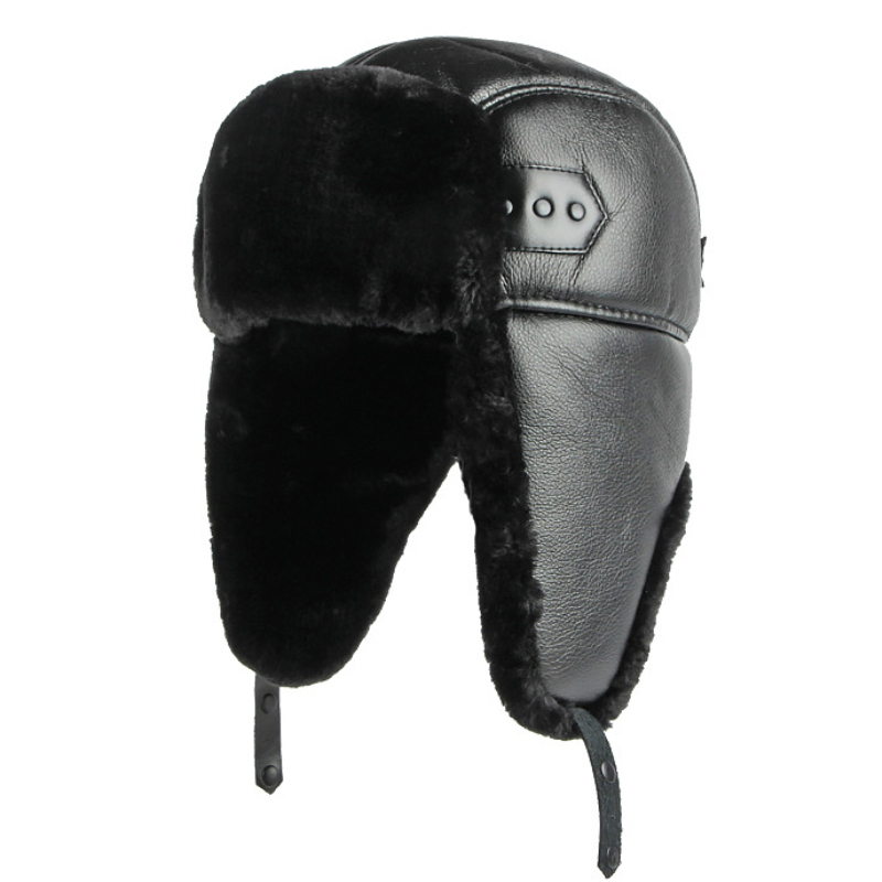 HT4002 New PU Leather Russian  - Trapper Hat Ear Flap incelemesi ve fiyatı