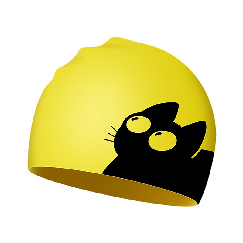Cute Cat Swimming Cap For Long - Swim Hat Silicone incelemesi ve fiyatı