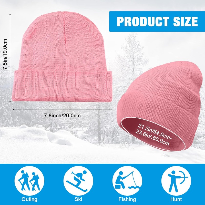1pc Winter Warm Thick Beanie H - Beanie Cuffed Knit incelemesi ve fiyatı
