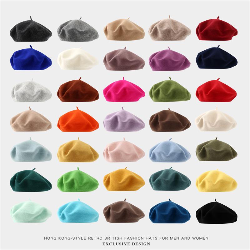 Big Size Beret Women  Large Be - Beret French Wool incelemesi ve fiyatı