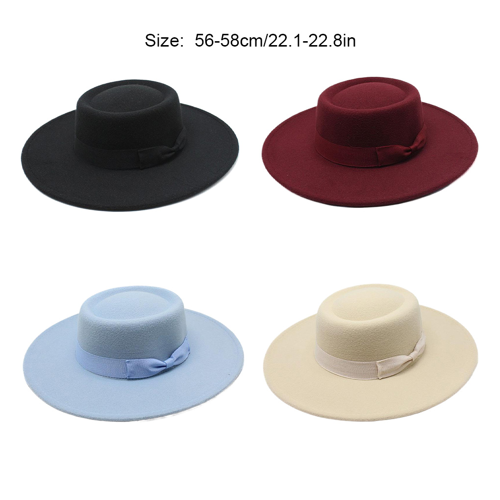 French Ladies Fedoras Top Bow  - Fedora Hat Wool incelemesi ve fiyatı