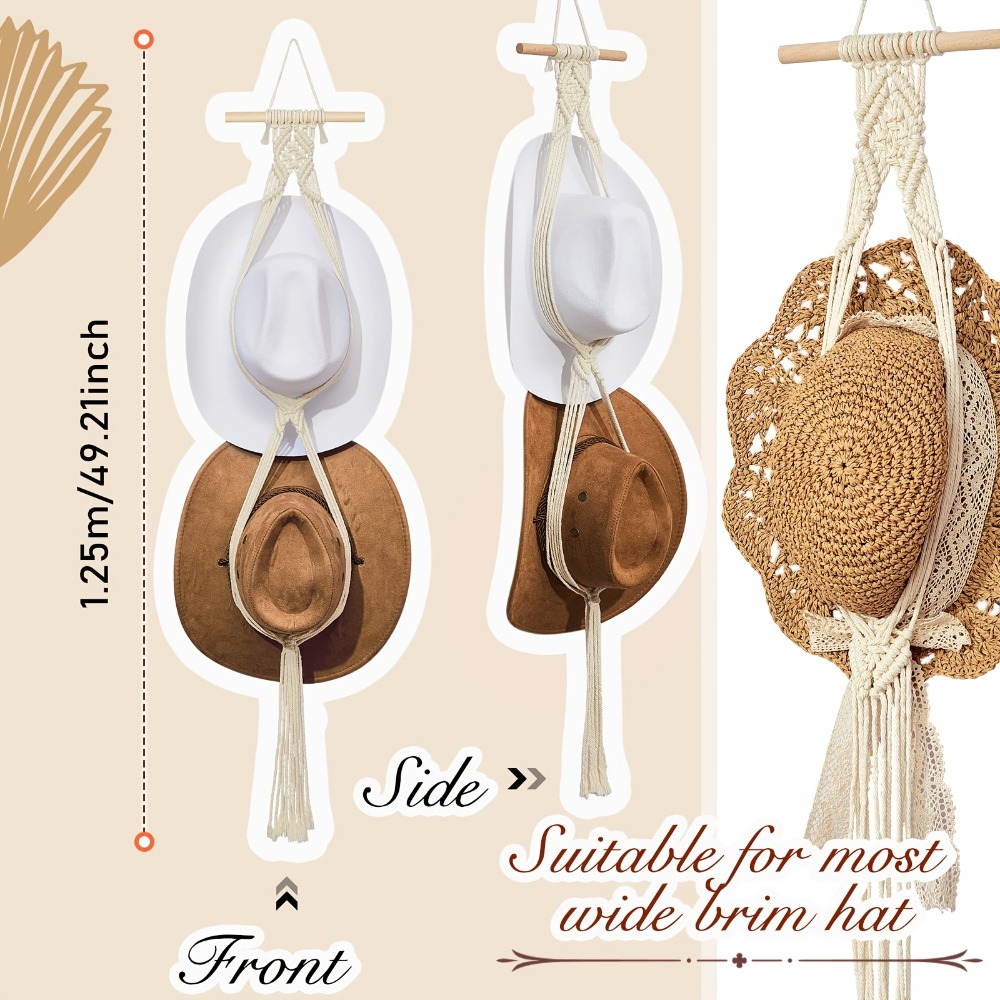 Bohemian Macrame Hat Hanger Ha - Sun Hat Wide Brim incelemesi ve fiyatı