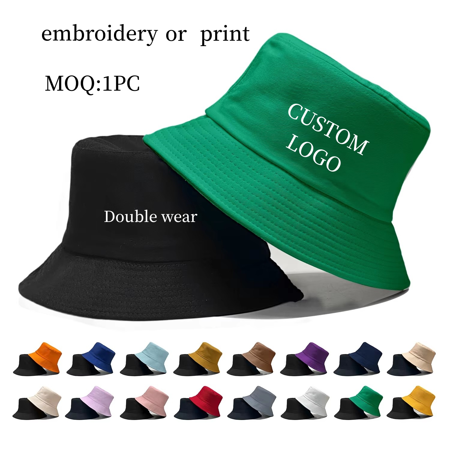 Custom Logo Double Side Fisher - Bucket Hat Cotton incelemesi ve fiyatı