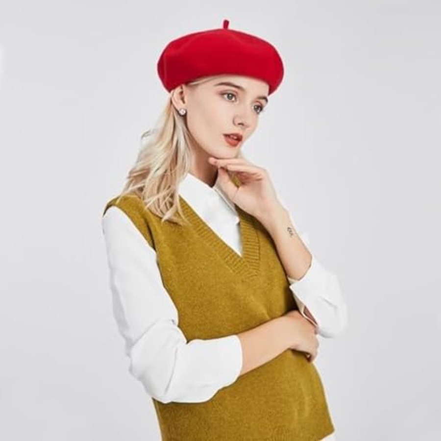 Women's Beret Hats Chic French - Beret French Wool incelemesi ve fiyatı