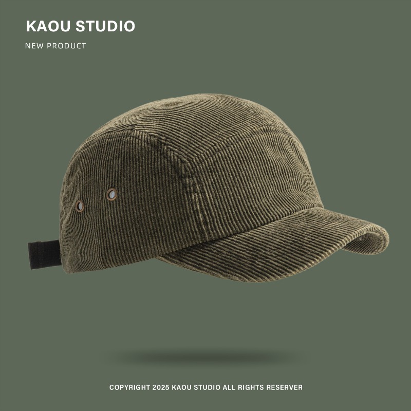 Japanese Retro Solid Color Cor - Corduroy Cap 5 Panel incelemesi ve fiyatı
