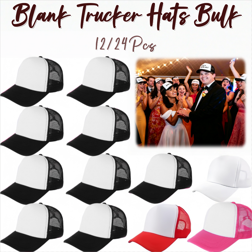 12-24Pcs Blank Trucker Hats Bu - Trucker Cap Mesh incelemesi ve fiyatı