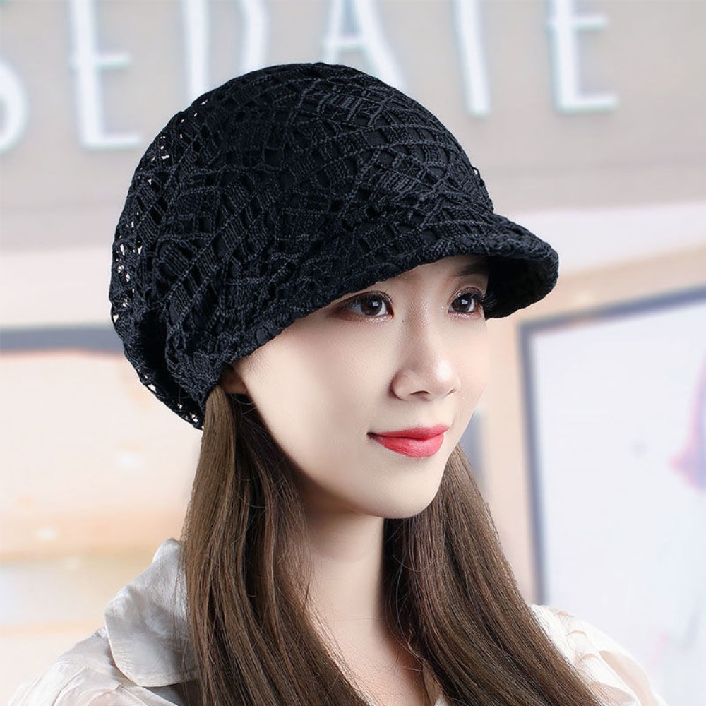 Hollow Out Flower Beanie Cap B - Baseball Cap Structured incelemesi ve fiyatı