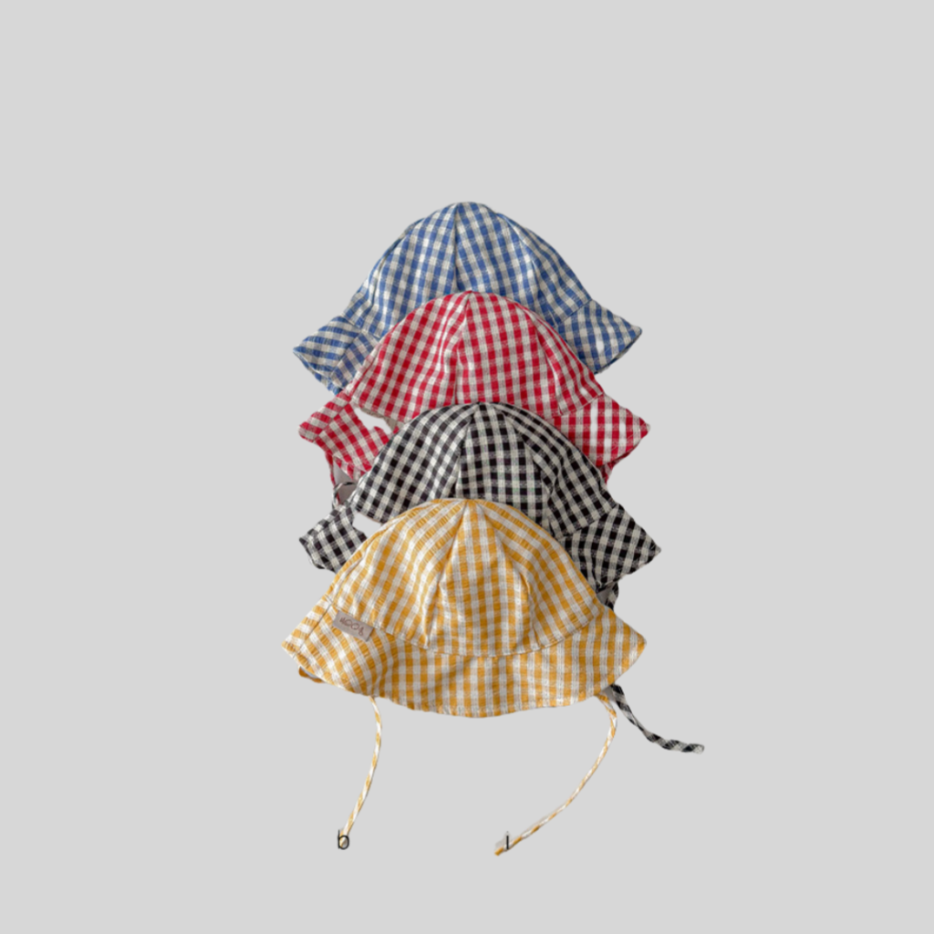 Ins Style Plaid Baby Bucket Ha - Bucket Hat Cotton incelemesi ve fiyatı